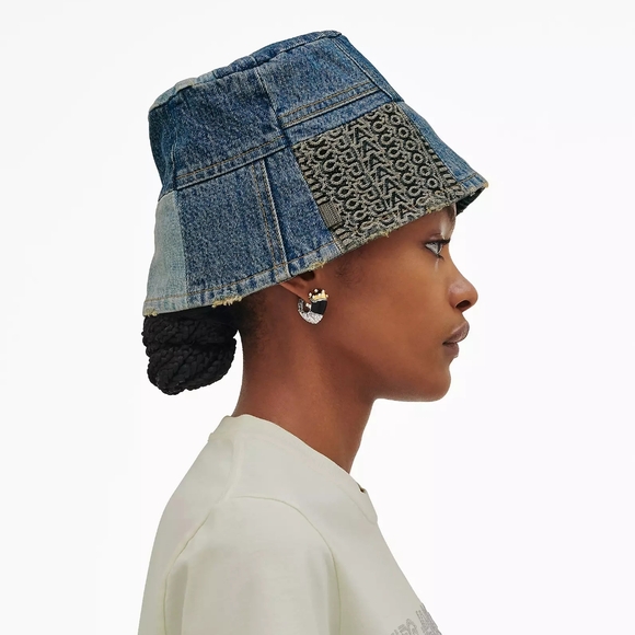 MARC JACOBS PATCHWORK DENIM BUCKET HAT SIZE XS/S - Picture 8 of 17